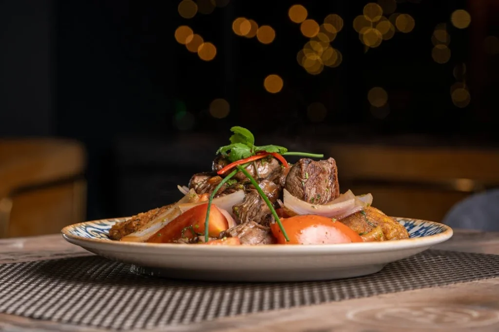 Close-up shot of grilled Philly steak.