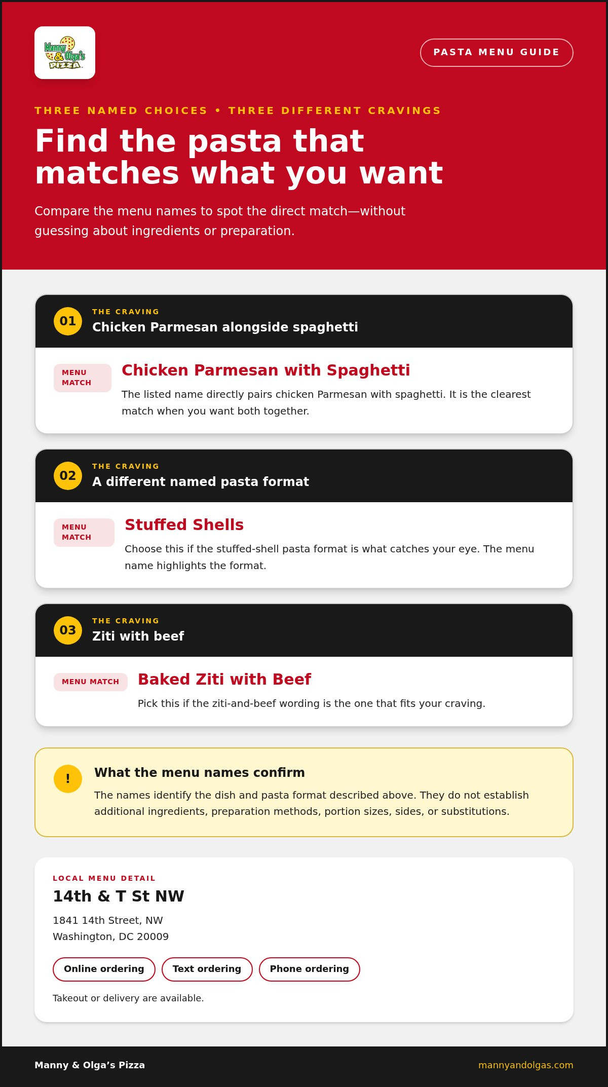 Chicken Parmesan Pasta Takeout in Logan Circle: What to Order